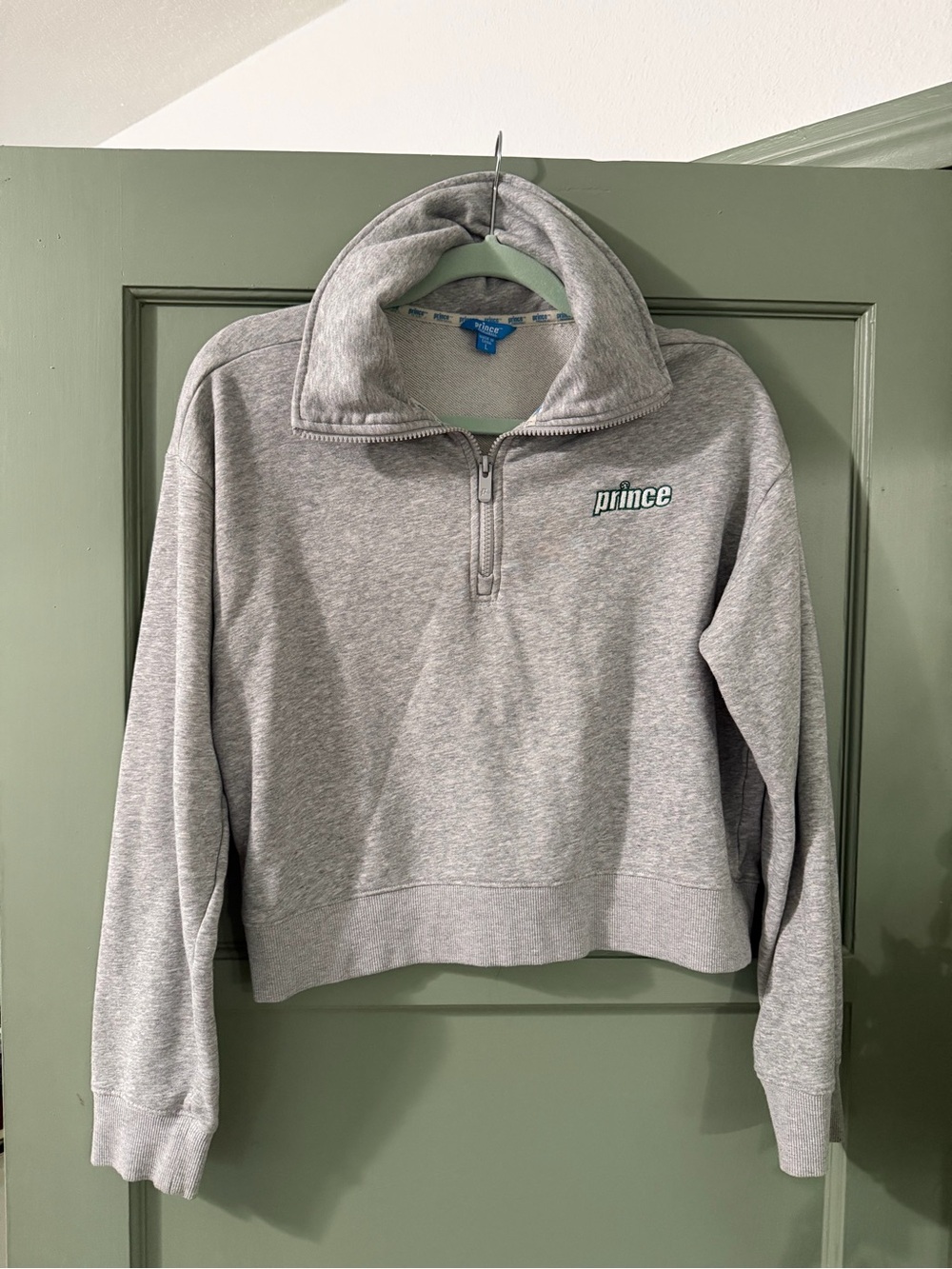 Prince Blue and Grey Logo Crewneck Pullover